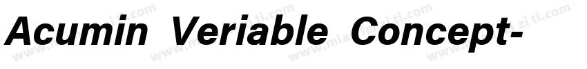 Acumin Veriable Concept字体转换